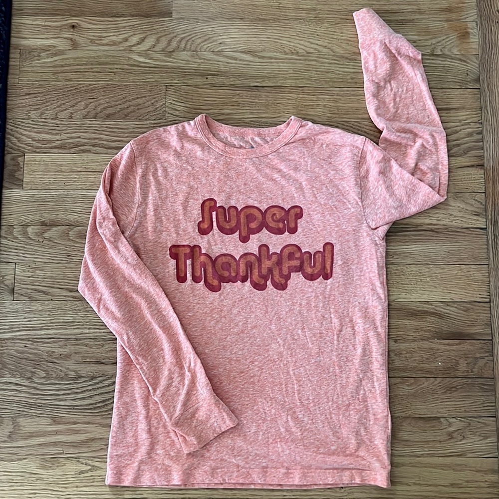 Boys Crewcuts long sleeve message tee. Size 12. Thanksgiving.
